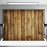 Aperturee - Brown Retro Wood Grain Wall Backdrop For Photography